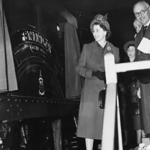 Princess Elizabeth at Swindon Works - Naming of Loco Swindon, 15th November 1950