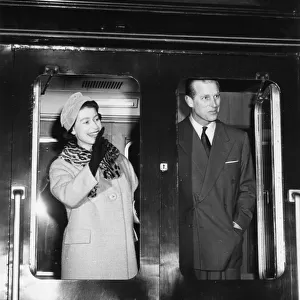The Queen & Prince Philip at Bristol Temple Meads, 5th December 1958