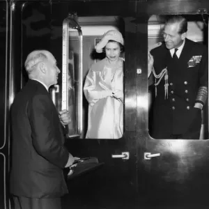 The Queen & Prince Philip on Royal Tour at Totnes, Devon, 1962