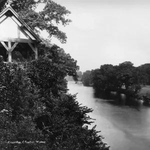 River Dee at Chester, Cheshire, 1924 River Dee at Chester, Cheshire, 1924
