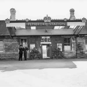 Royal Tour of Wales - Pembroke Town Station, 1955