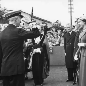 Royal Tour of Worcestershire & Herefordshire - The Queen at Henwick, April 1957