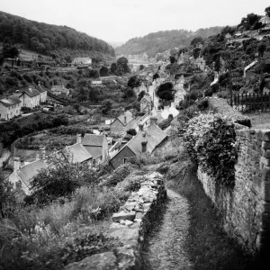 Scenic view of Chalford Station, Gloucestershire, 1937