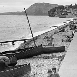 Sidmouth Beach, Devon, August 1931