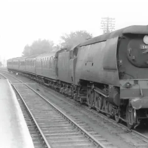 Southern Locomotive, Lydford, at Okehampton Station, 1957