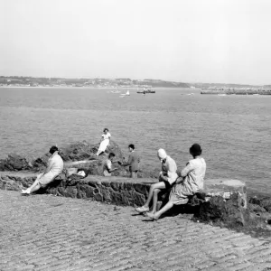 St Aubins Bay and Fort, Jersey, August 1934