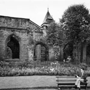 St Johns Ruins, Chester, Cheshire, August 1948 St Johns Ruins, Chester, Cheshire, August 1948