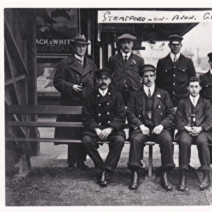 Staff at Stratford on Avon station, 1910s