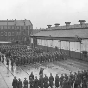 Standing down parade of 13th Battalion Home Guard, Swindon Works, 1944 Standing down parade of 13th Battalion Home Guard, Swindon Works, 1944