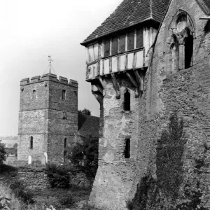Stokesay Castle & Church, Shropshire, August 1947 Stokesay Castle & Church, Shropshire, August 1947