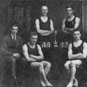 Swindon Works, No 4 Shop Swimming Team Champions, 1929