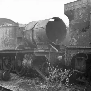 Tank locomotive No. 5521 at Barry Scrapyard, 1975