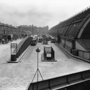 Taxi rank at Paddington Station, c. 1920s