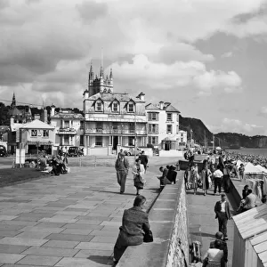 Teignmouth Promenade and East Beach, Devon, August 1950