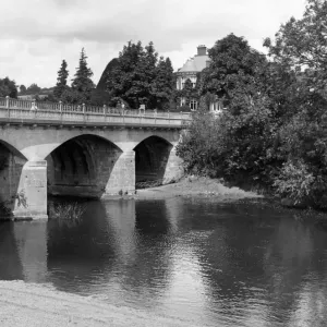 Print of Tenbury Wells Bridge over the River Teme