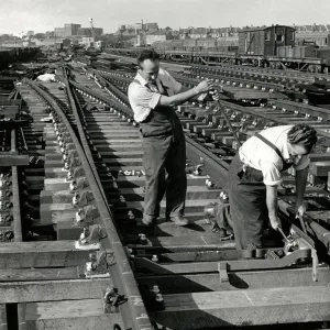 Track Renewal at Paddington Station, 1967