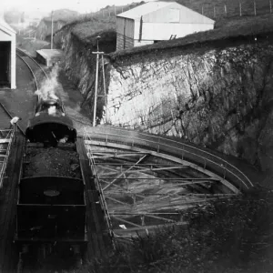 Turntable at Ifracombe Engine Shed, Devon, 1950s