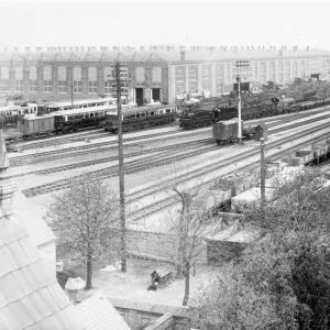 View of the south side of A Shop, c1914