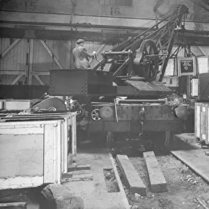 Wartime shells being packed up in 24F shop, ready for transportation in 1942