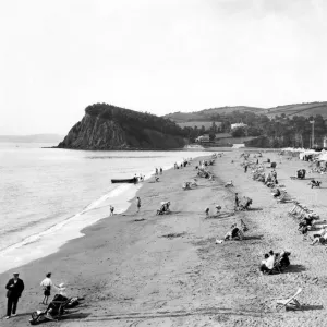 West Beach, Teignmouth, Devon, August 1930