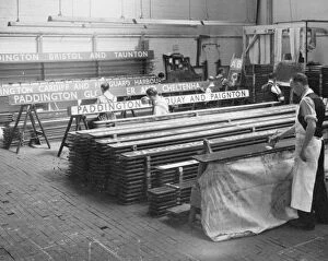 Workers at Swindon Works Gallery: No 12c Shop, Carriage Paint Shop, 1950s