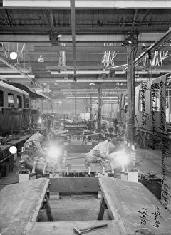 Workers at Swindon Works Collection: No 4 Shop, Carriage Body Shop, 1953