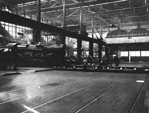 Swindon Works Gallery: No 5055, Lydford Castle, at Swindon Works, c1950s