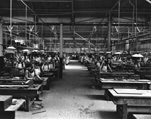 Workers at Swindon Works Gallery: No 7 Shop, Carriage Finishing Shop, 1924