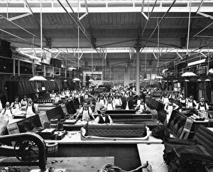 Workers at Swindon Works Gallery: No 9 Carriage Trimming Shop, February 1913