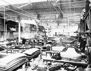 Carriage Works Gallery: No 9 Shop, Carriage Trimming Shop, c1906
