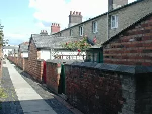 GWR Railway Village Gallery: Back ally of Faringdon Road cottages - present day