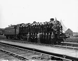 Swindon Works Prints: Australian Navy on locomotive No. 6021 King Richard II, 1945