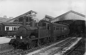 Autotrain departing from Weymouth Station, Dorset, 1947