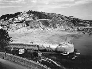 Town Collection: The Banjo Pier at Looe, Cornwall, August 1936