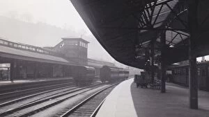 Bath Spa Station Collection: Bath Spa Station and Signal Box, c. 1930s