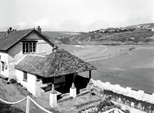 1930s Prints: Bigbury-on-Sea from Burgh Island, Devon, September 1935