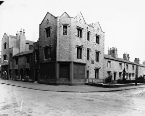 Railway Village Collection: Boarded up shop / pub - Emlyn Square 1929
