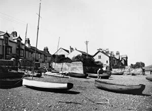 Devon Gallery: Boats on Shaldon Beach, Devon, August 1937