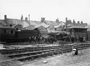 Plymouth Collection: Bomb damage to Bowden Hall locomotive at Keyham Station, 1941