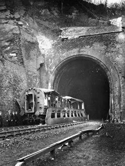 The Railway at War Gallery: Bomb damage to Foxs Wood Tunnel, Bristol, 1941