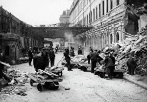 Second World War Gallery: Bomb damage to Paddington Station in 1941