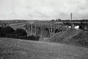 Timber Viaducts Gallery: Carnon Viaduct nr Perranwell, c1933