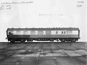 Carriage Prints: Carriage No. W9609, 1st Class Restaurant Car, 1950