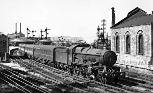 Newton Abbot Station Gallery: Castle Class, No. 7029, Clun Castle at Newton Abbot Station, c.1950s