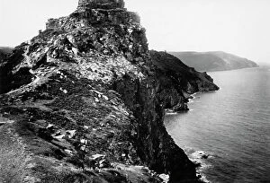 Cliffs Collection: Castle Rock near Lynmouth, Devon, 1924