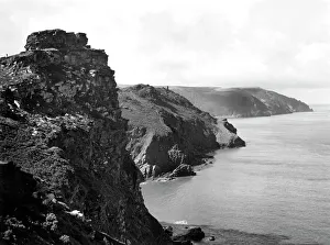 August Collection: Castle Rock near Lynton, Devon, 1950