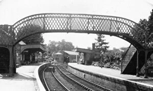 Platform Gallery: Chipping Norton Station and footbridge, c.1920s