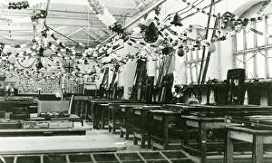 Carriage and Wagon Works Collection: Christmas in No 9 Carriage Trimming Shop, 1938