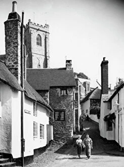 1930s Gallery: Church Steps in Minehead, Somerset, August 1933