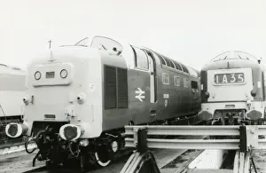 Diesel Prints: Class 55 Deltic Locomotive No. 55015 at Barry Open Day in 1990
